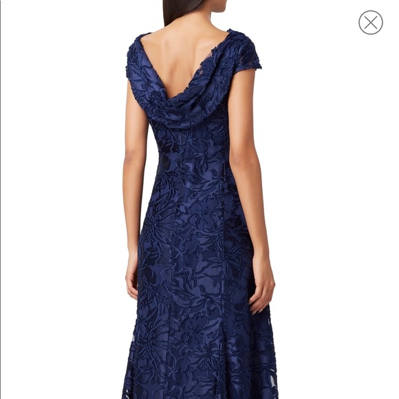Tahari ASL Petite floral burnout gown - Picture 6 of 6